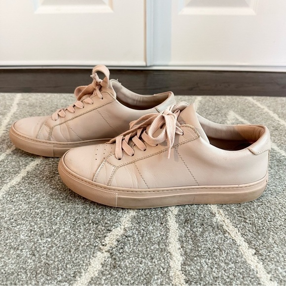 Greats Blush Pink Leather Low Top Sneakers - Picture 4 of 9